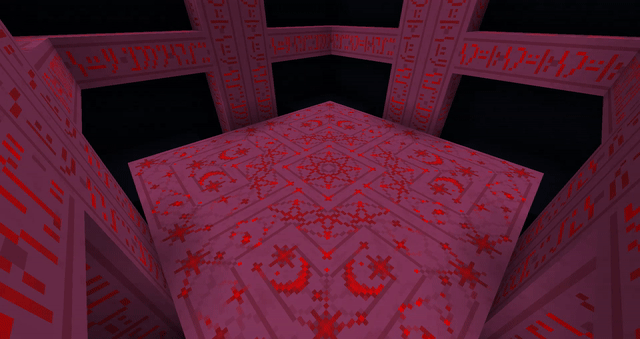 Demonic radiance of carved crimson stem